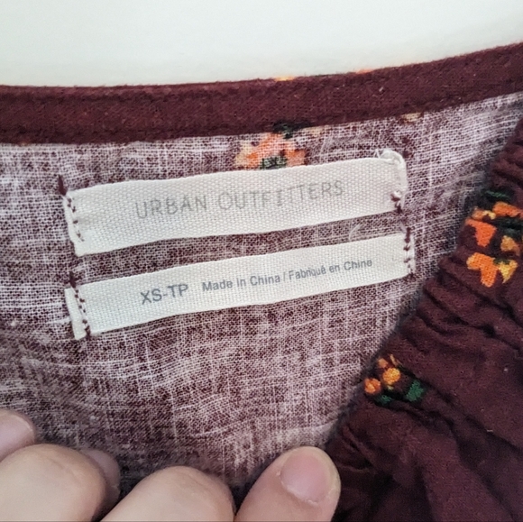 Urban Outfitters Ester Linen Tie-Front Floral Sleeveless Mini Dress Size XS - Picture 6 of 11